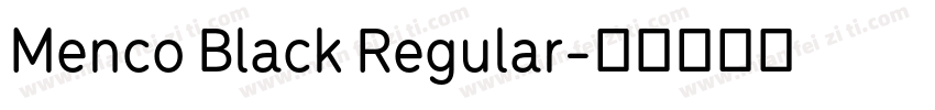 Menco Black Regular字体转换